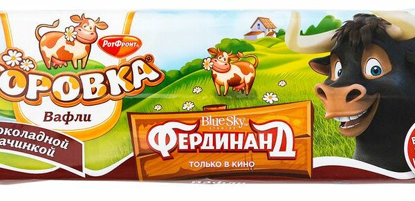 Вафли Коровка с шоколадной начинкой, 300г