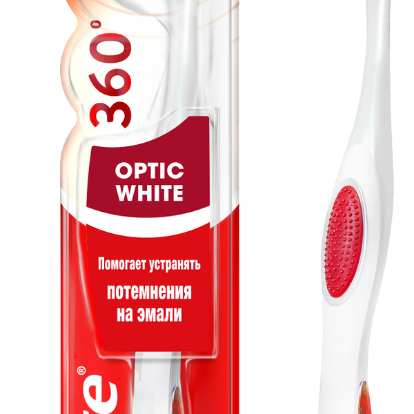 Зубная щетка Optic White (Оптик Уайт), средней жесткости ТМ Colgate (Колгейт),в ассортименте