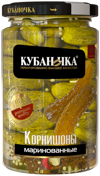 Корнишоны Кубаночка По-чилийски маринованные 360г