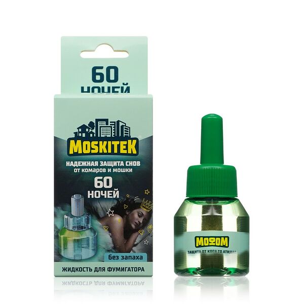 Жидкость для фумигатора Moskitek 60 ночей
