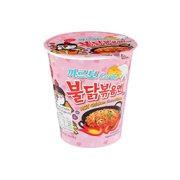 Лапша б/п Хот Чикен Карбонара, острая курица в соусе карбонара Samyang, 80 г