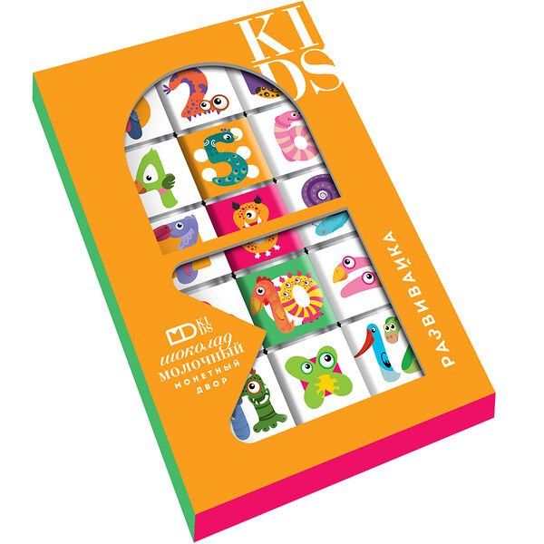 Шоколадный набор Монетный двор Развивайка. Цифры молочный