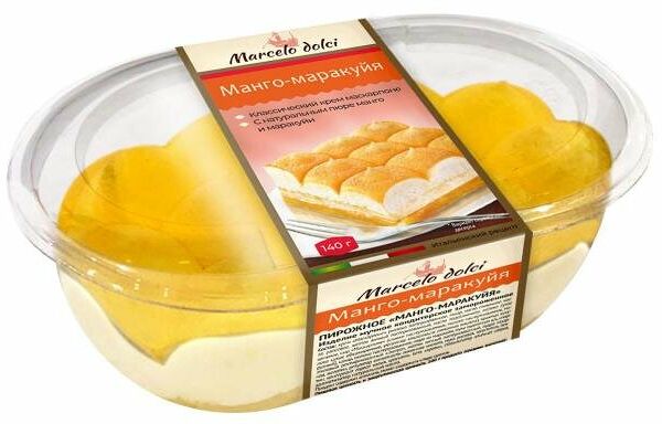 Пирожное Marcelo Dolci Манго-маракуйя