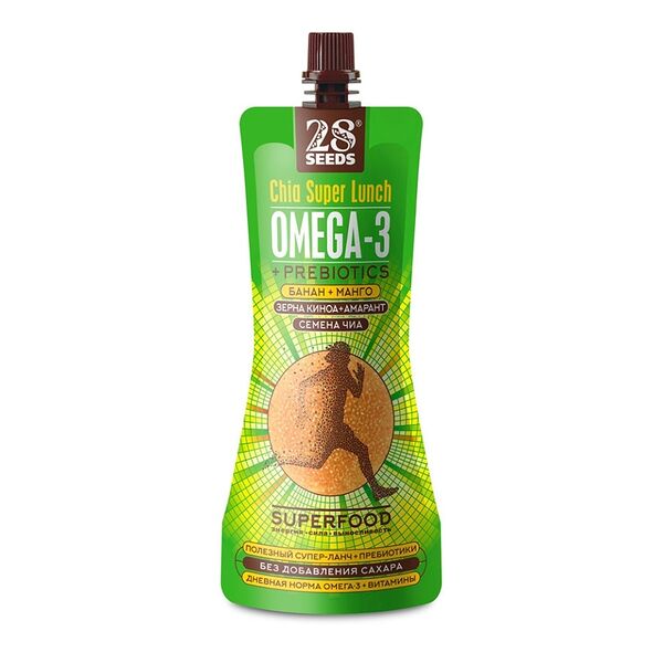 Супер-завтрак Чиа 28 SEEDS ОМЕГА-3 Банан-Манго с киноа и амарантом