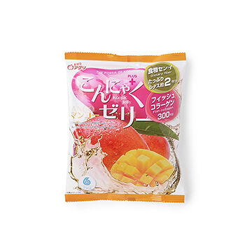 Желе фруктовое Yukiguni из конняку со вкусом манго с натуральным соком и коллагеном 6x18г, Япония