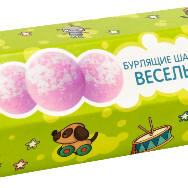 Набор подарочный CAFE MIMI Веселые игры Бурлящие шары для ванны, 3шт