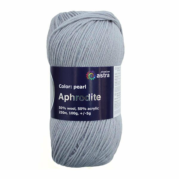 Пряжа Astra Premium 'Афродита' 100гр. 250м (50% шерсть, 50% акрил)(04 перламутр),шт