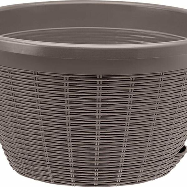 Кашпо с поддоном ПОДВЕСНОЕ мокко D27 H16