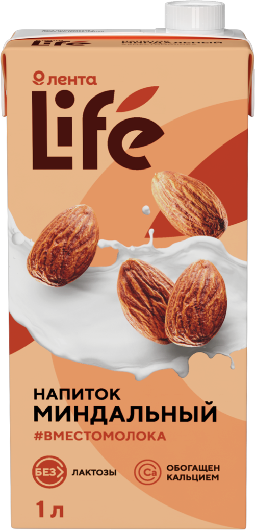 

Напиток растительный ЛЕНТА LIFE Миндальный, 1000мл