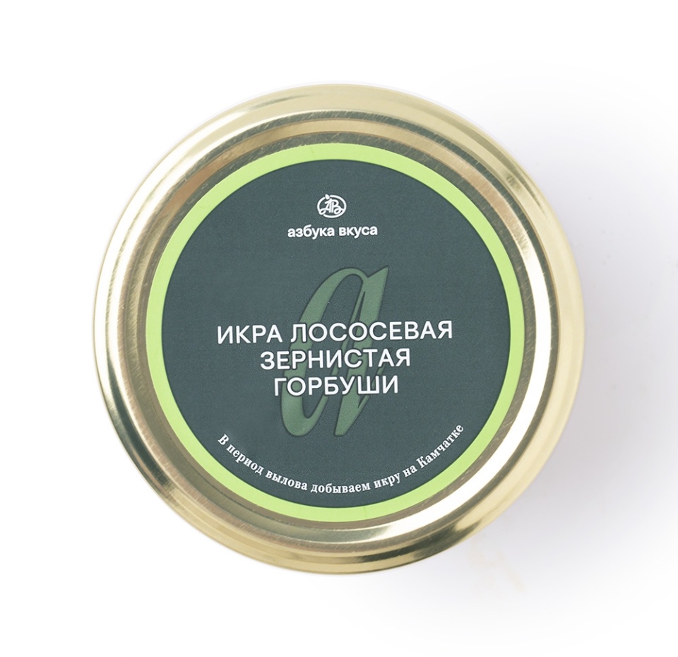 

Икра лососевая горбуши Азбука вкуса Авистрон 230г стекло Россия