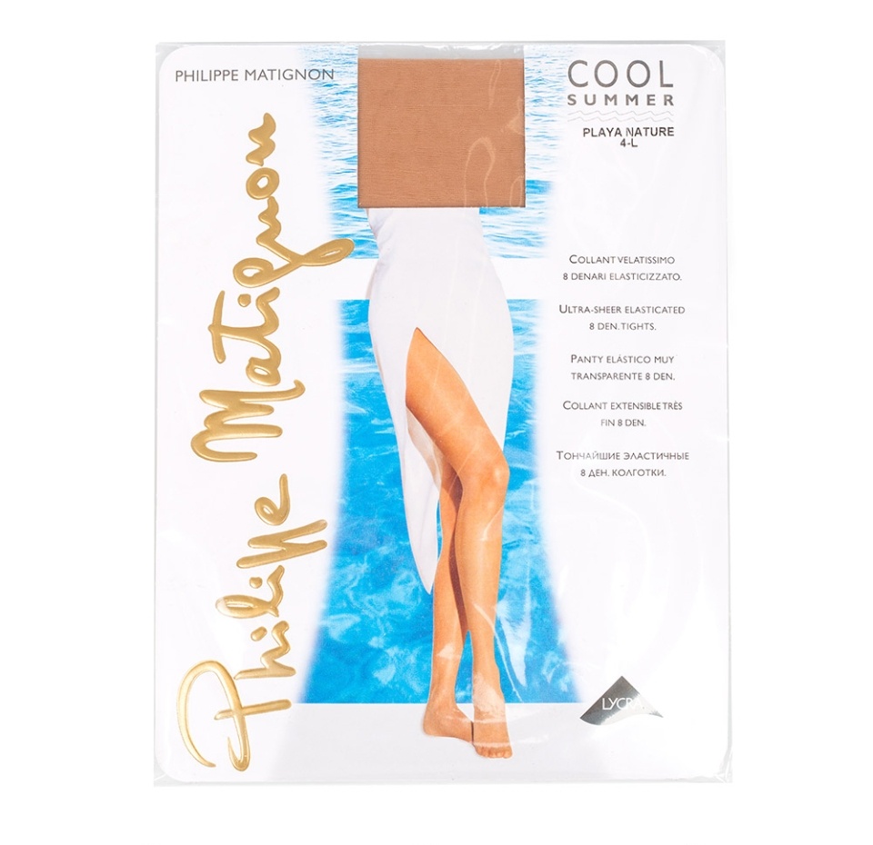 

Колготки Philippe Matignon Cool Summer Playa nature 8 den, размер 4