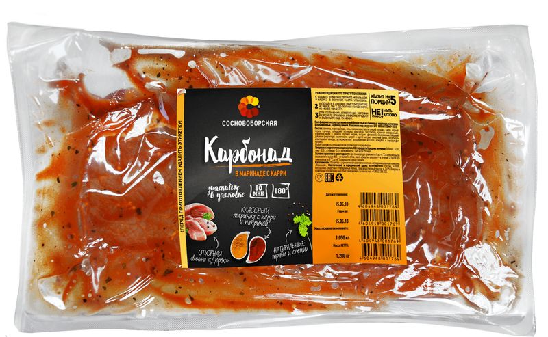 

Карбонад свиной в маринаде с карри ТМ Сосновоборская, вес
