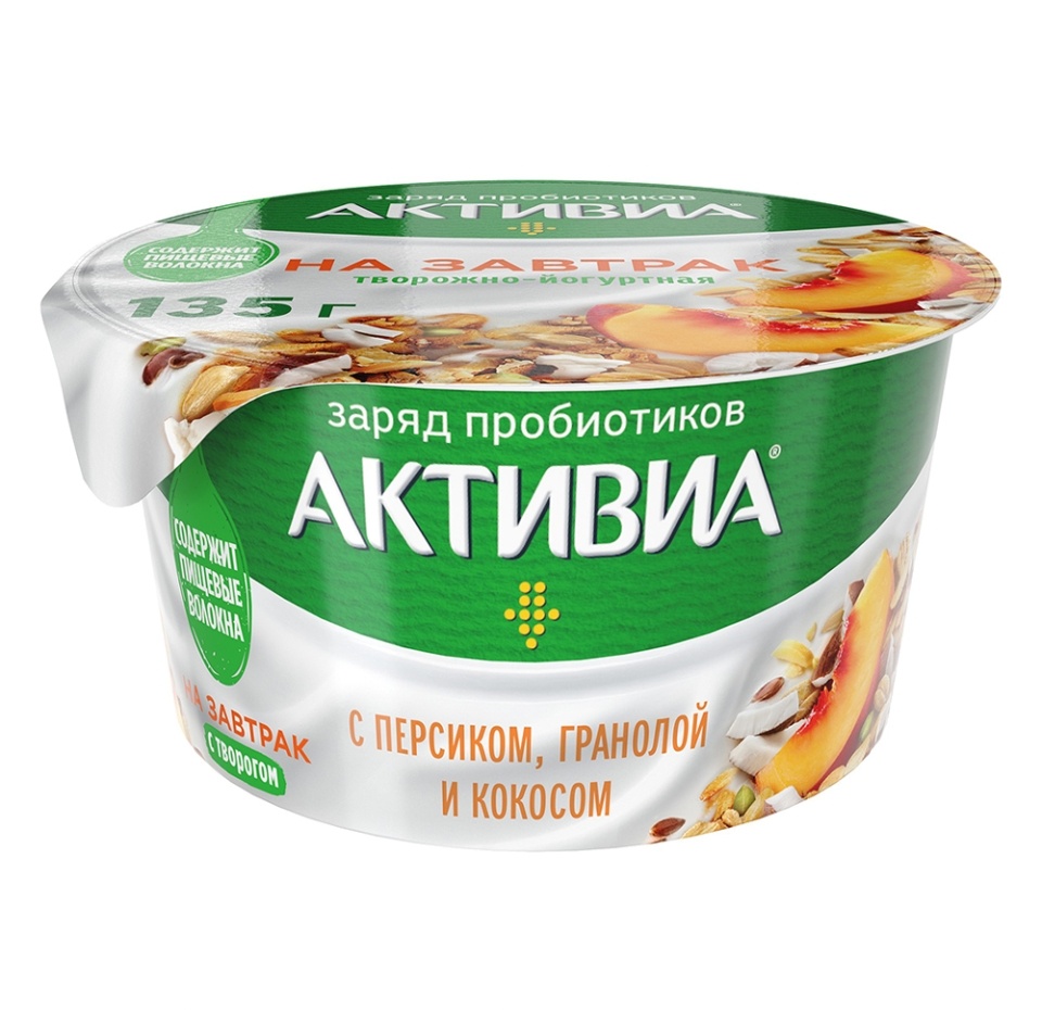 

Биопродукт творожно-йогуртный Активиа Probiotic bowl персик, гранола и кокос 3,5% 135 г