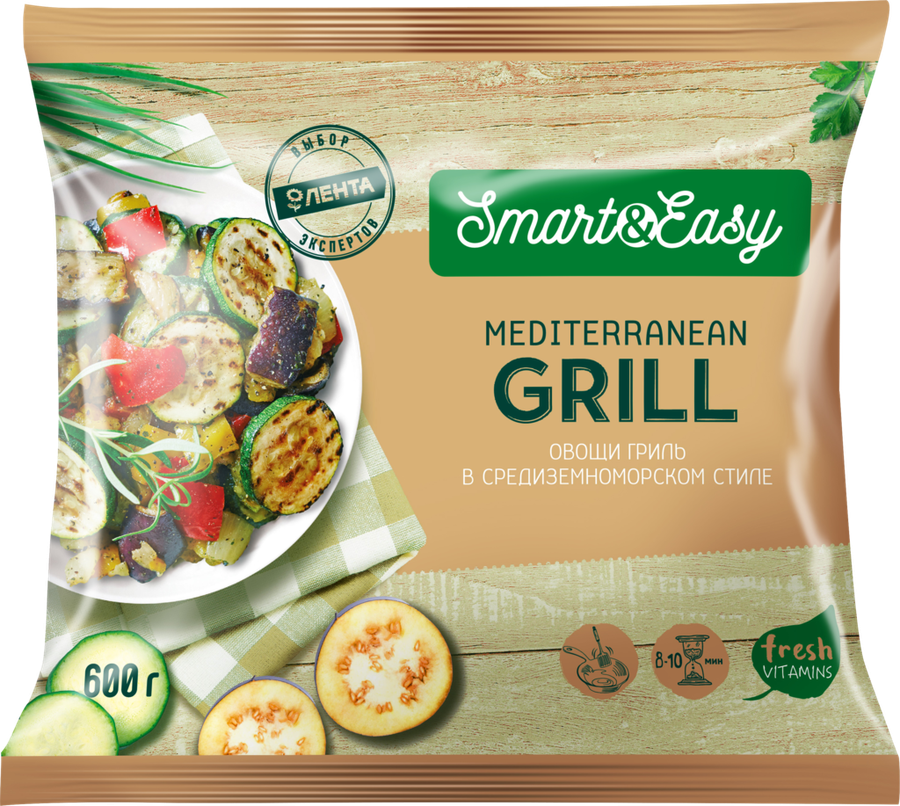 

Овощи гриль SMART&EASY в средиземноморском стиле 600 г