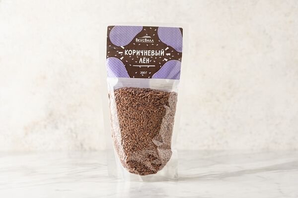 Лен коричневый