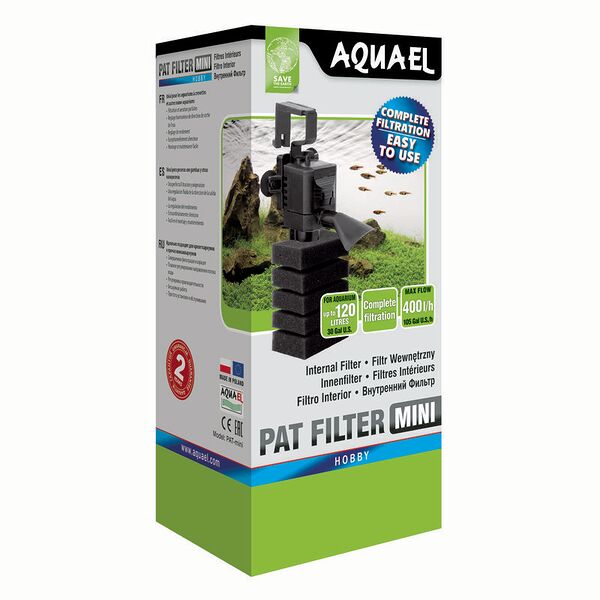 Внутренний фильтр AQUAEL PAT FILTER MINI для аквариума до 120 л (400 л/ч, 4 Вт)
