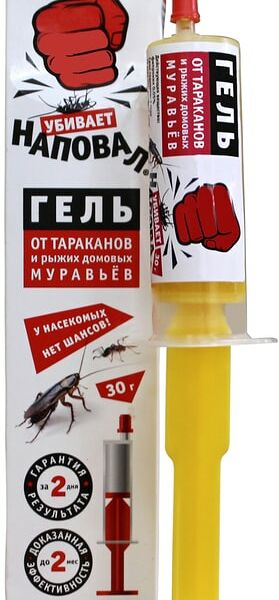 Гель для борьбы с насекомыми Наповал от тараканов и домовых муравьев 30г