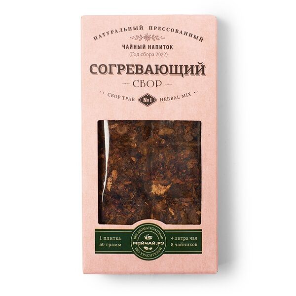 Чай травяной Мойчай.ру Согревающий пресованный 50г, Россия