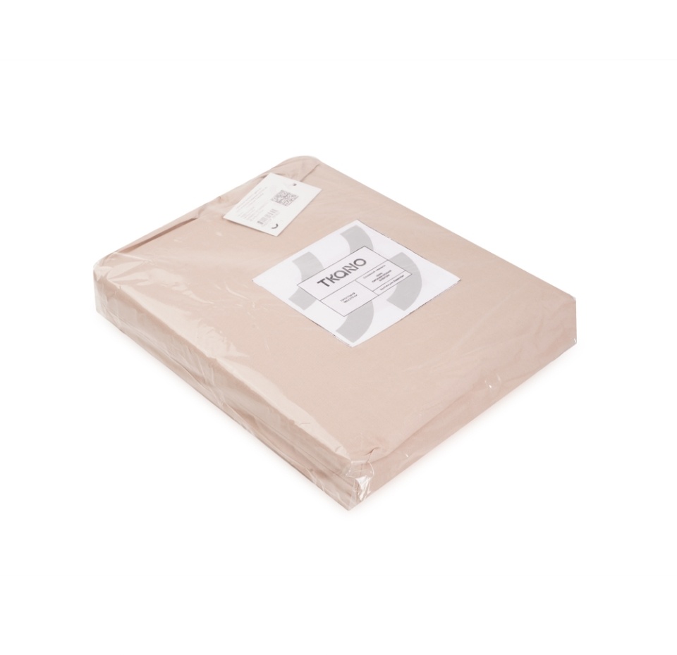 

Простыня Tkano Essential бежевого цвета из органического хлопка, 180х270 см