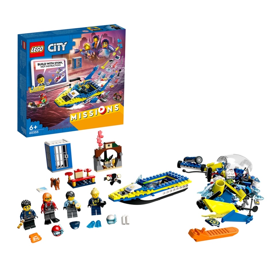 

Конструктор Lego детский City Детективные миссии водной полиции,6+