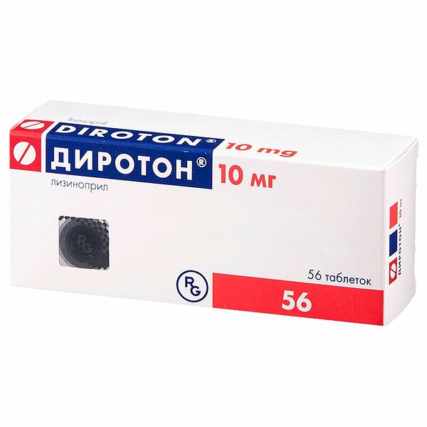 Диротон таблетки 10 мг 56 шт