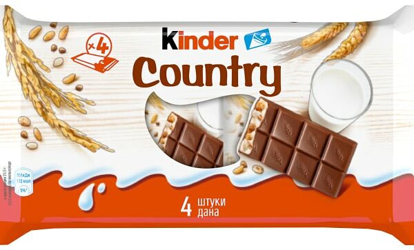 Шоколад Kinder Chocolate со злаками 4шт*23.5г
