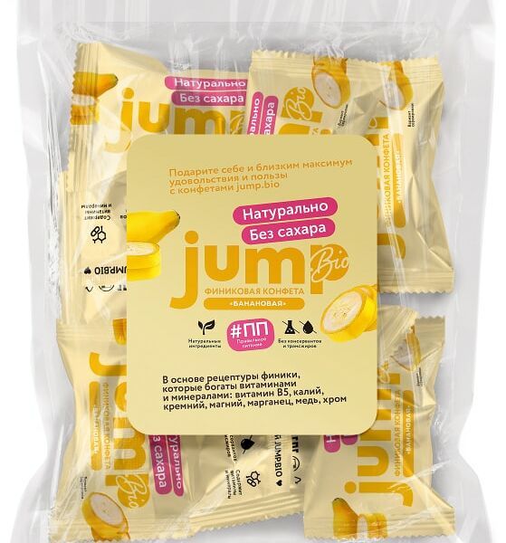 Конфета Jump финиковая Банановая 160г