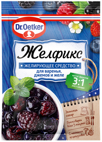 

Заготовки Dr.Bakers Желфикс 3:1, для варенья, джемов и желе 25 г