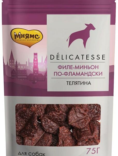 Лакомство для собак Мнямс Филе миньон по-фламандски Телятина 75г
