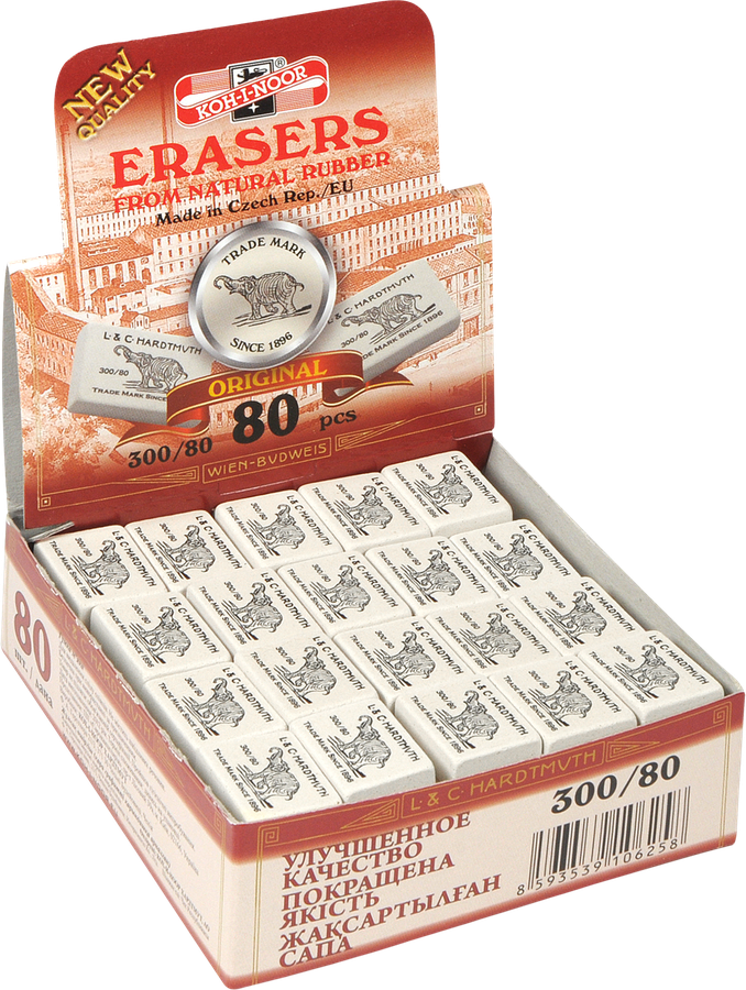 

Ластик Koh-I-Noor Elephant прямоугольный, 2.6х1.8х0.8 см, 1 шт.