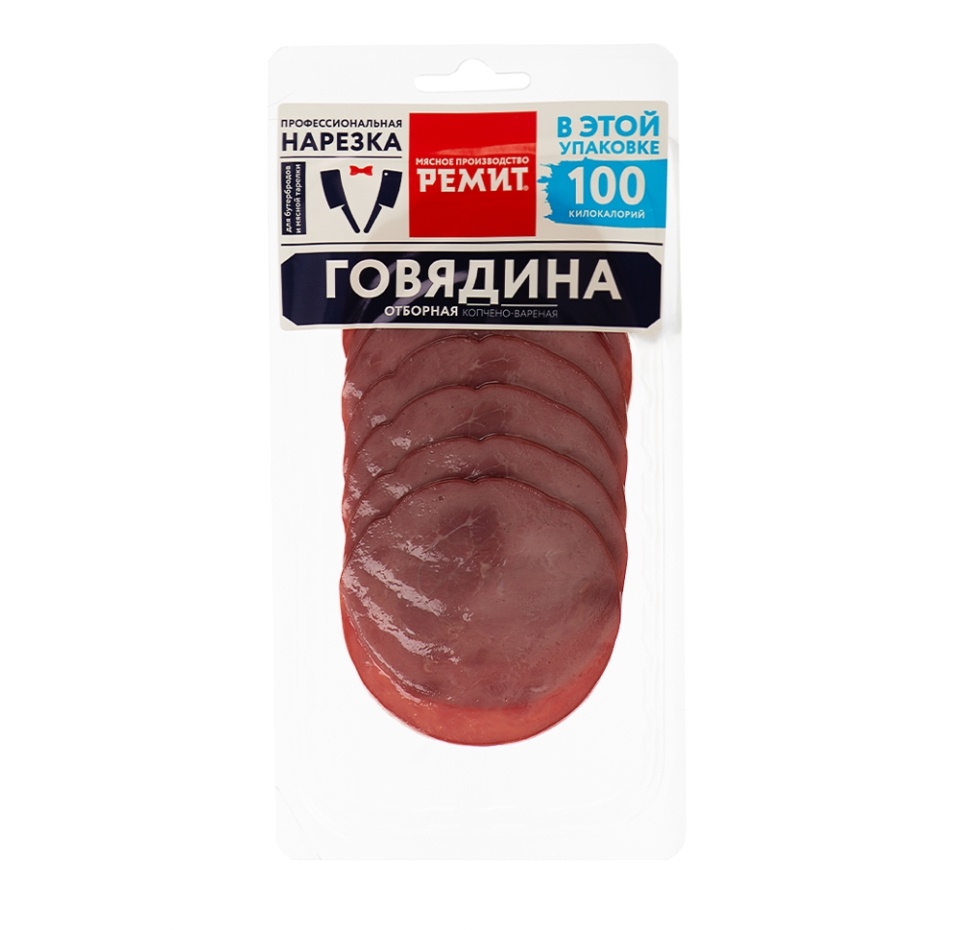 

Говядина копчено-вареная Ремит Отборная 100 г