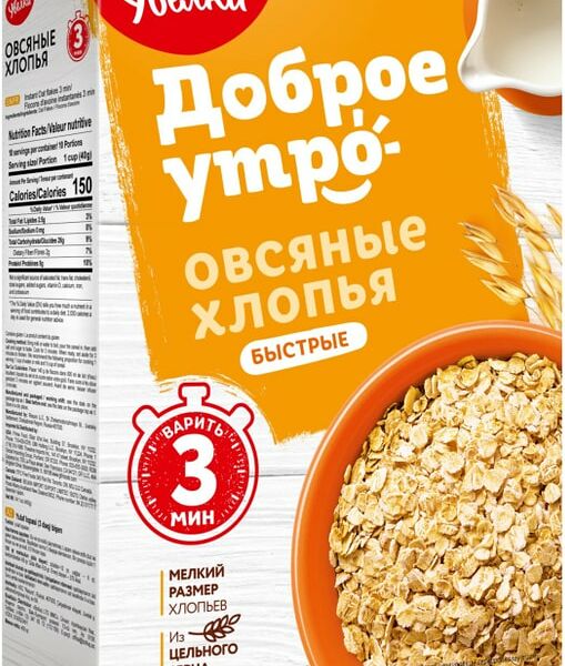 Хлопья овсяные Увелка Быстрые 400г