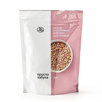 Мюсли Просто Азбука со вкусом клубники и белого шоколада