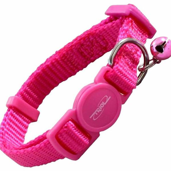 Ошейник для кошек Triol нейлоновый, розовый, 21-33 см