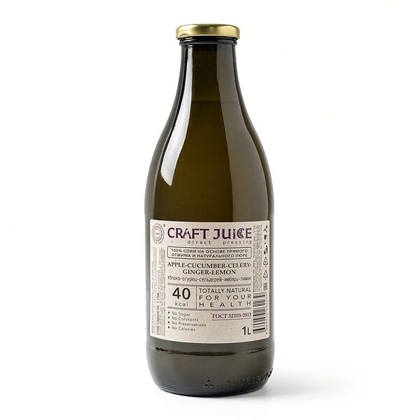 Сок Craft Juice яблоко, огурец, сельдерей, имбирь и лимон 1 л