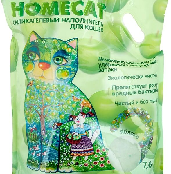 Наполнитель для кошачьего туалета Homecat Яблоко 7.6л