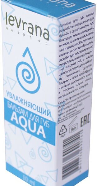 Бальзам для губ Levrana Aqua увлажняющий 10мл