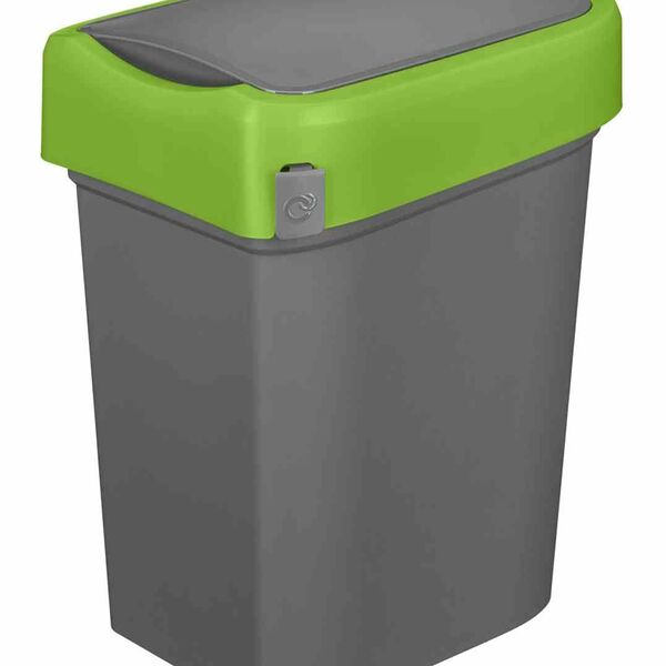 Контейнер для мусора Econova Smart bin цвет: зеленый 245×196×345 мм, 10 л