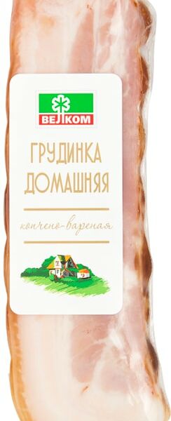 Грудинка Велком Домашняя копчено-вареная 350г