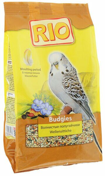 Корм для мелких попугаев Rio в период линьки, 500 г