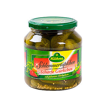 Корнишоны маринованные Kühne острые