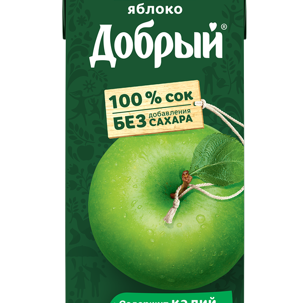 Сок Добрый Яблочный осветл. 2 л.