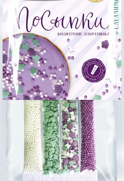 Посыпка декоративная Парфэ Сиреневый микс 20г