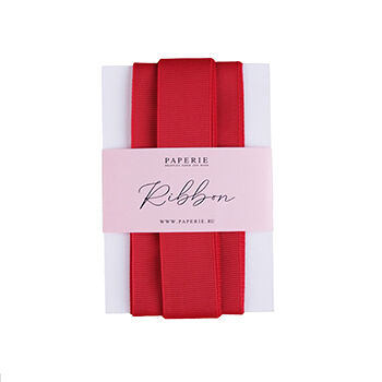 Лента репсовая Paperie Super red, Китай