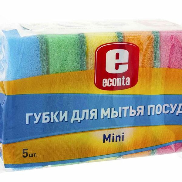 Губки для мытья посуды Econta Mini, 5 шт
