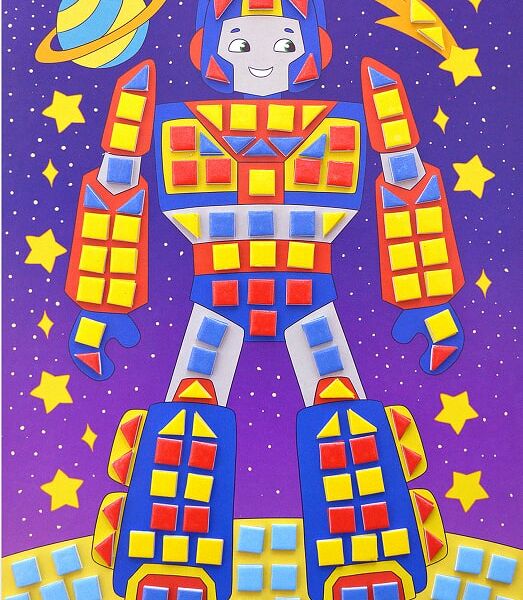 Набор для творчества Дрофа-Медиа Аппликация Разноцветная мозаика Робот