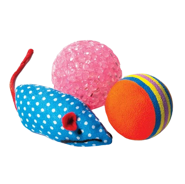 Игрушка для кошек TRIOL Набор 2 мяча и мышь