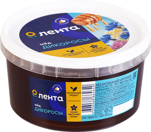 Мед цветочный Лента натуральный, дикоросы, 700 г