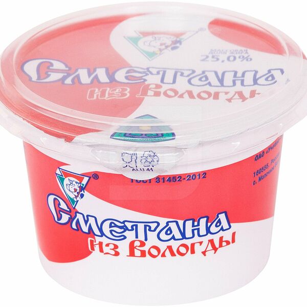 Сметана Из Вологды 25%