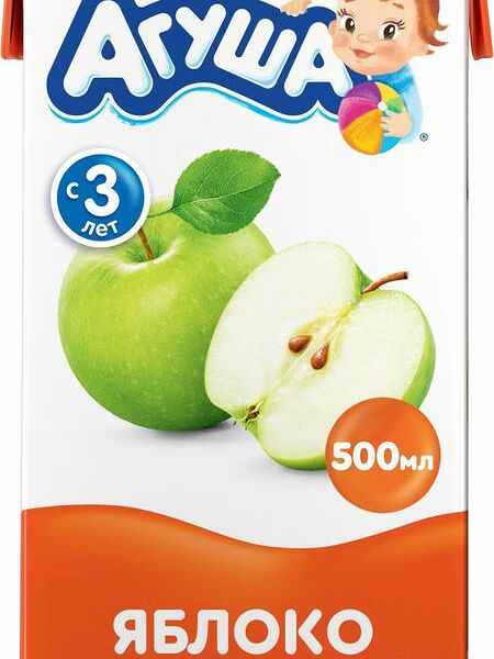 Сок детский Агуша Яблоко осветленный 500мл